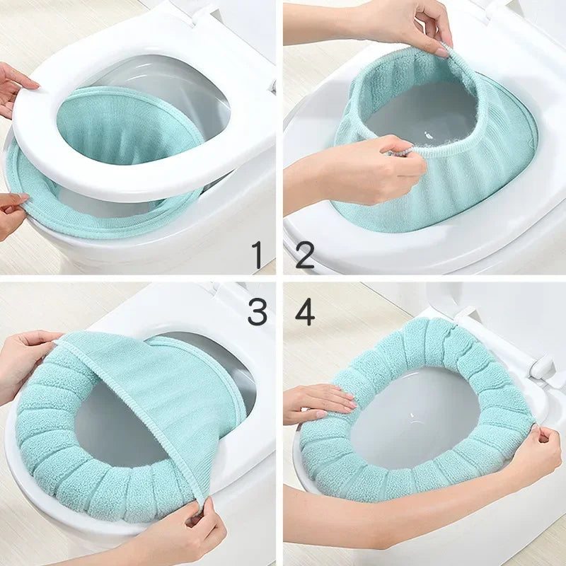 Warm Soft Toilet Seat Cover for Comfort and Hygiene