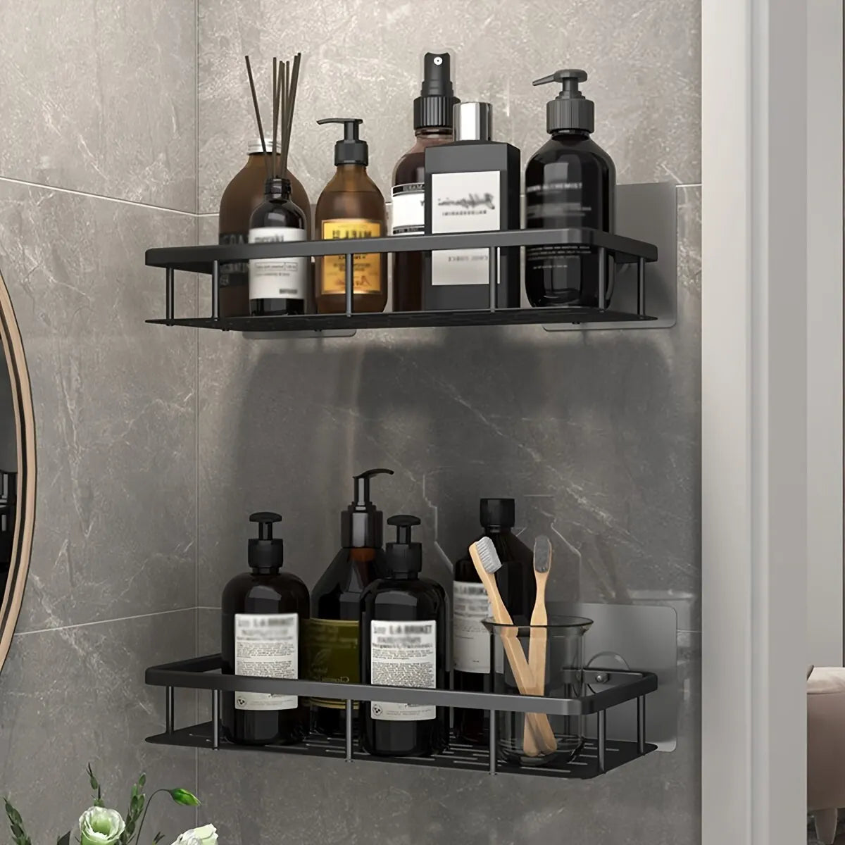 Wall Mount Corner Shelf Organizer for Bathroom Accessories
