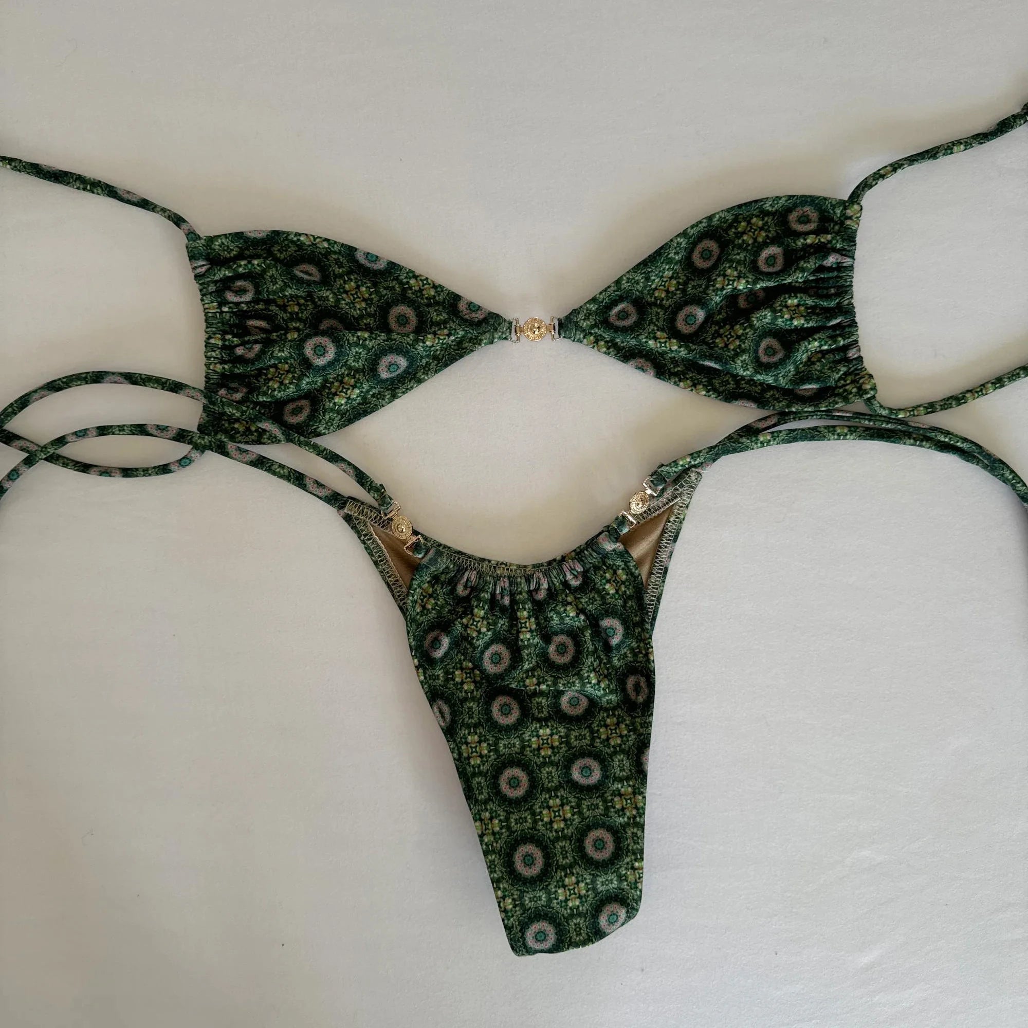 Shiny Bandeau Bikini Swimsuit for Women by MALEY LifeStyle