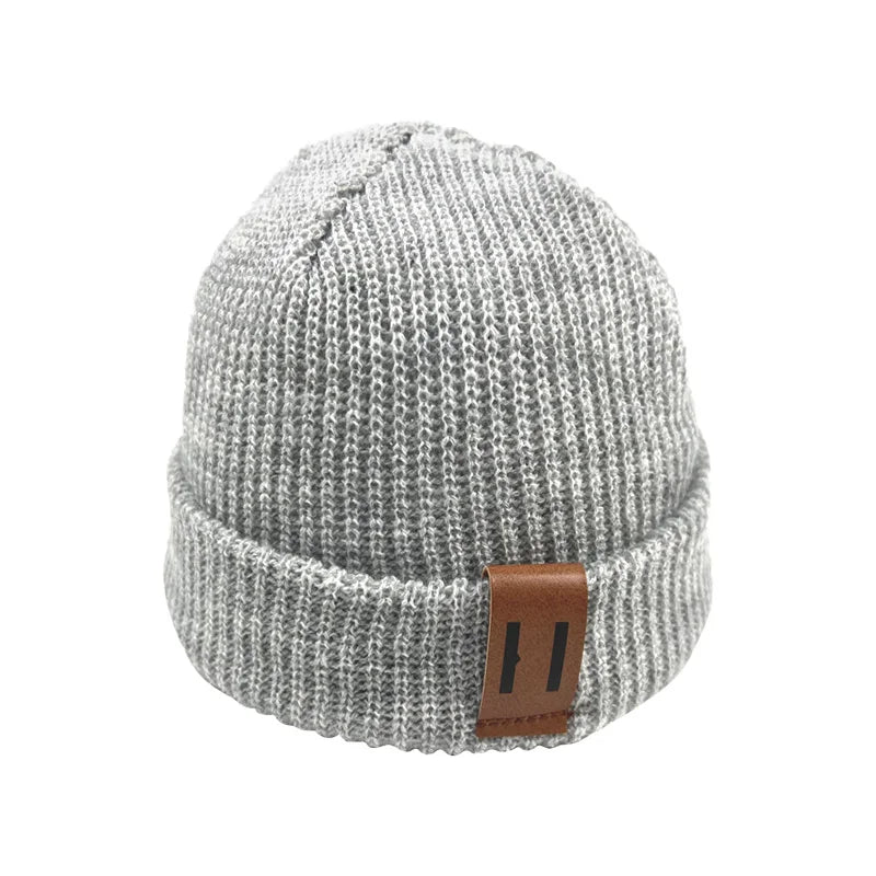 Acrylic Knit Baby Beanie Cap for Unisex 1-4 Years