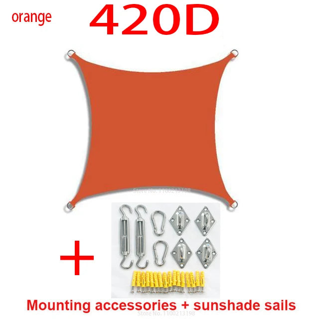 Waterproof Oxford Shade Sail for Outdoor Use, 5x4m