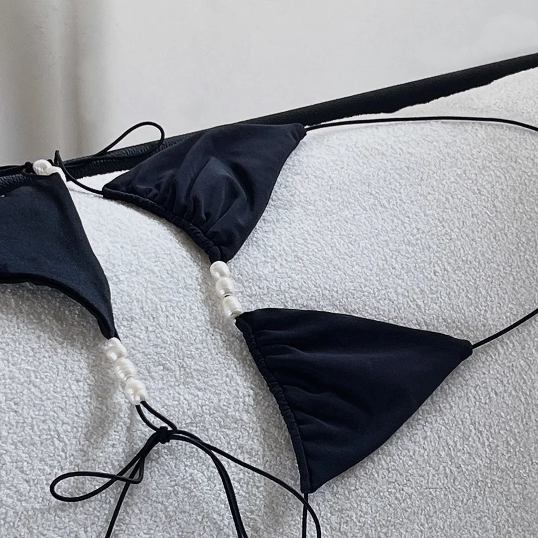 Shiny Bandeau Bikini Swimsuit for Women by MALEY LifeStyle