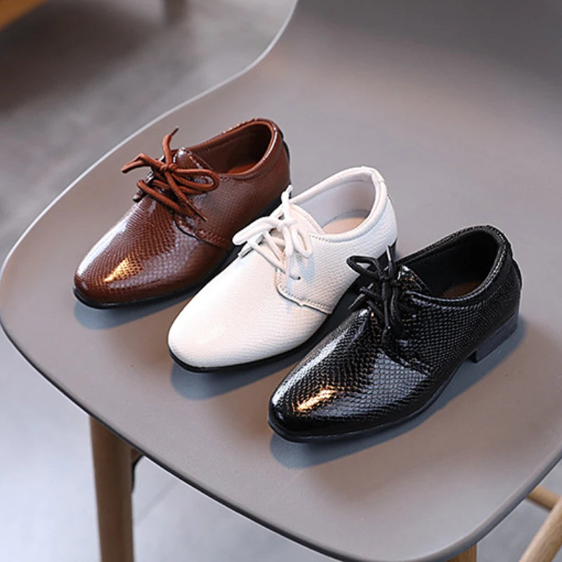 Boys Leather Fashion Shoes for Spring and Autumn Wear