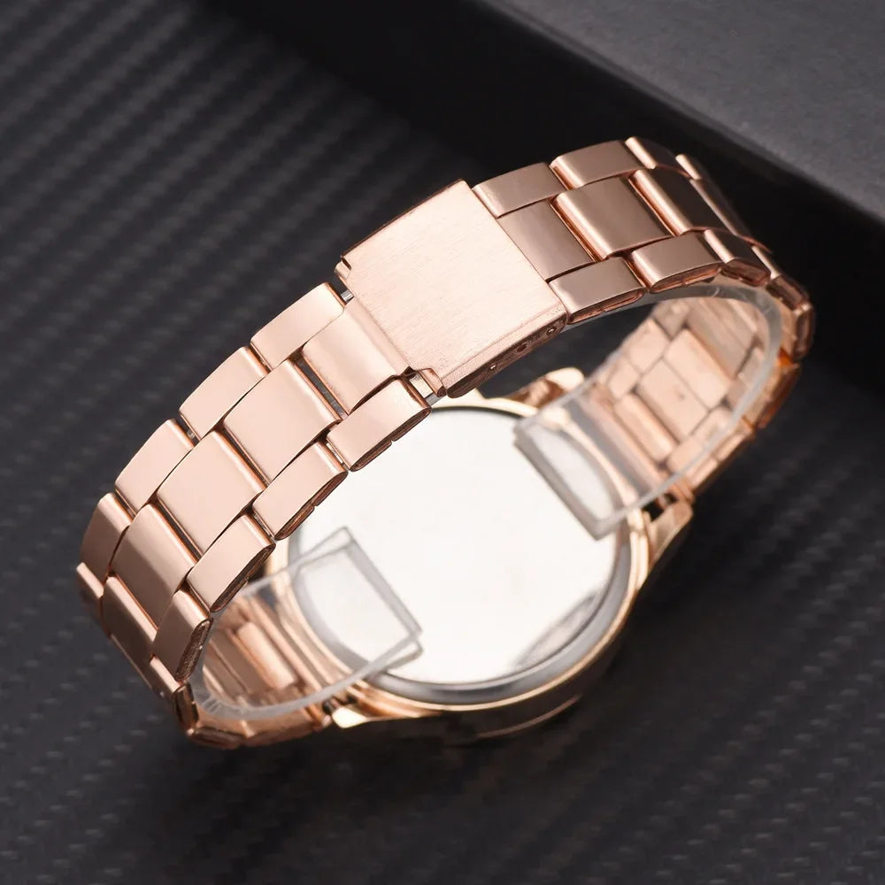 Rose Gold Luxury Women's Watch by DQG - Fashion Casual Style