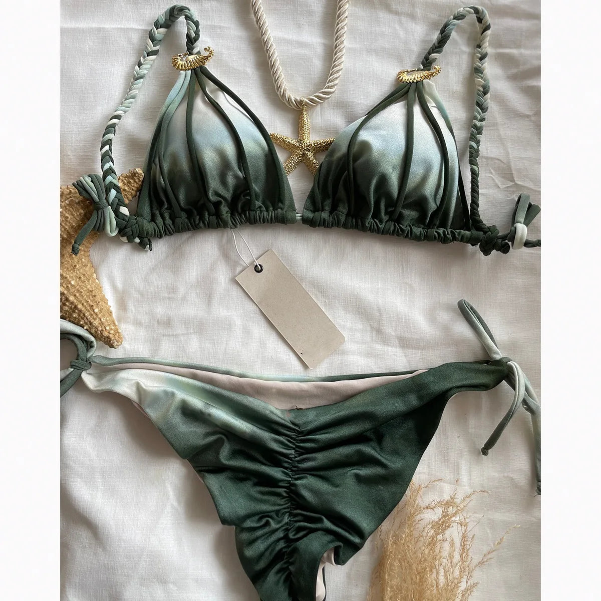 Tie Dye Split Bikini Swimwear for Women by MALEY LifeStyle