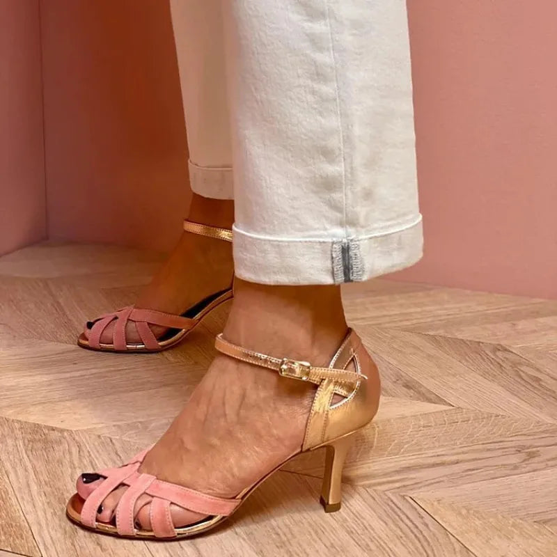 Plaid Platform Wedge Sandals for Women by MALEY LifeStyle