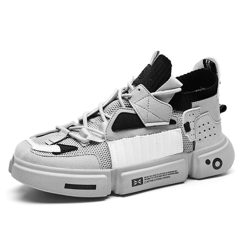 Men's Shoes For Enlightenment In Autumn New Breathable Super Hot Couple Shoes For Men's Korean Style Color-Blocking Personality