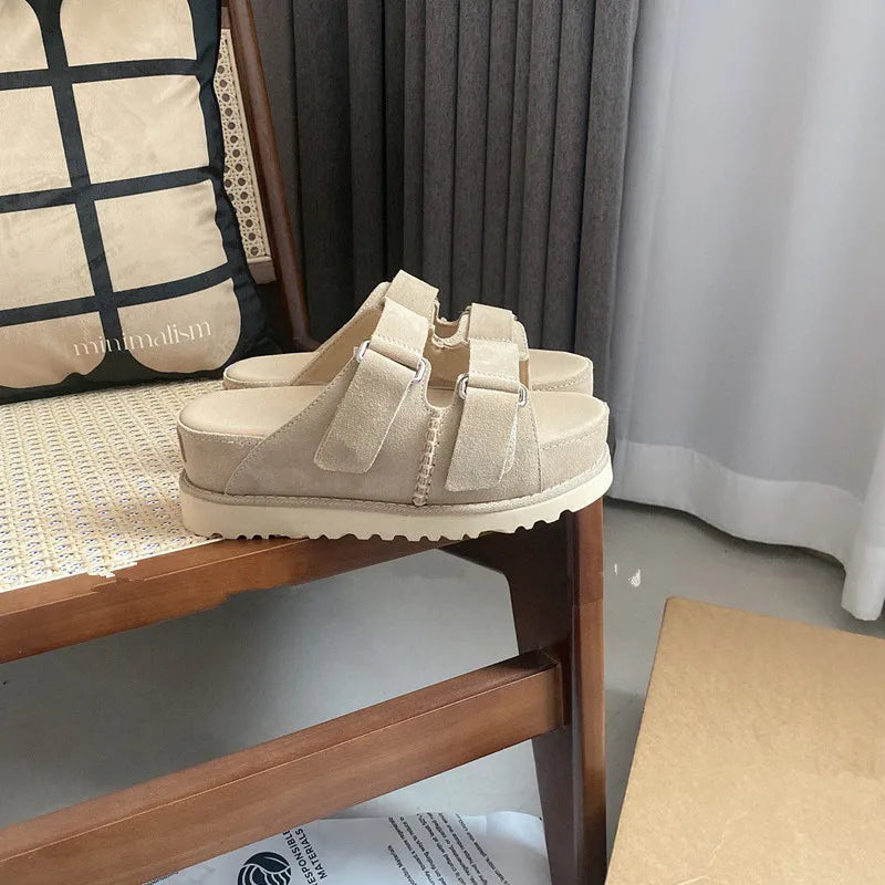 Luxury Genuine Leather Slippers for Women by VBCX