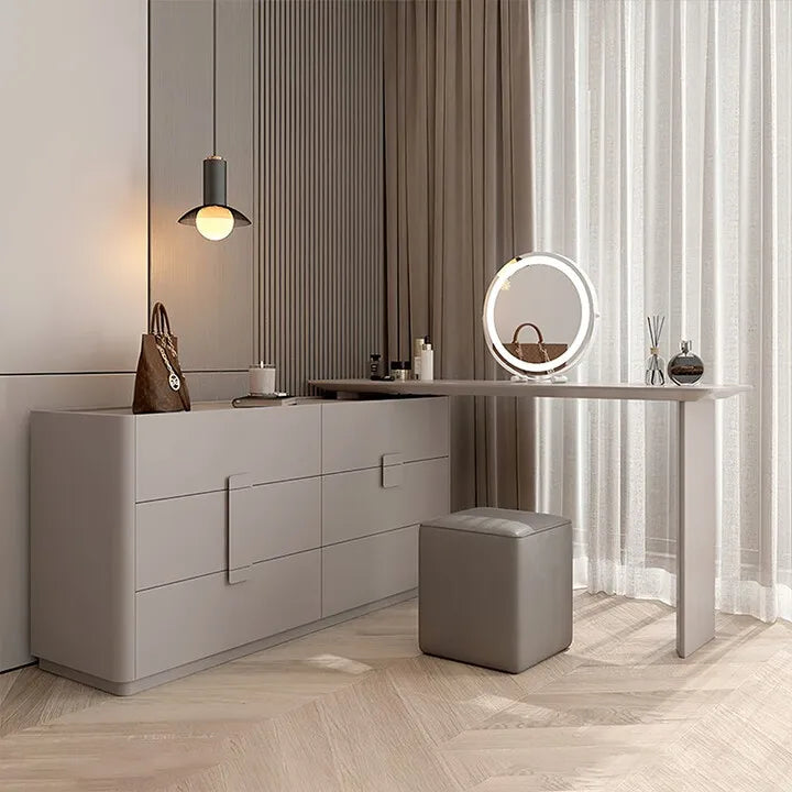 Modern Morocco Wooden Makeup Table with Mirror by YQXH
