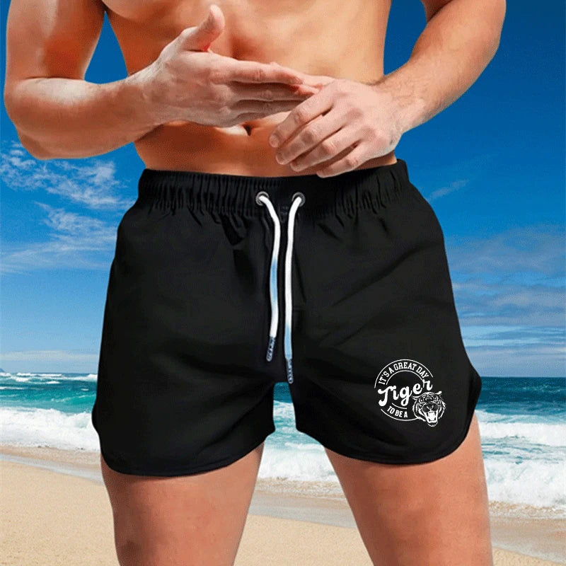 Men's swimwear beach shorts surfboard Breathable men's clothing swimming sports beach fashion summer Shorts creativity print