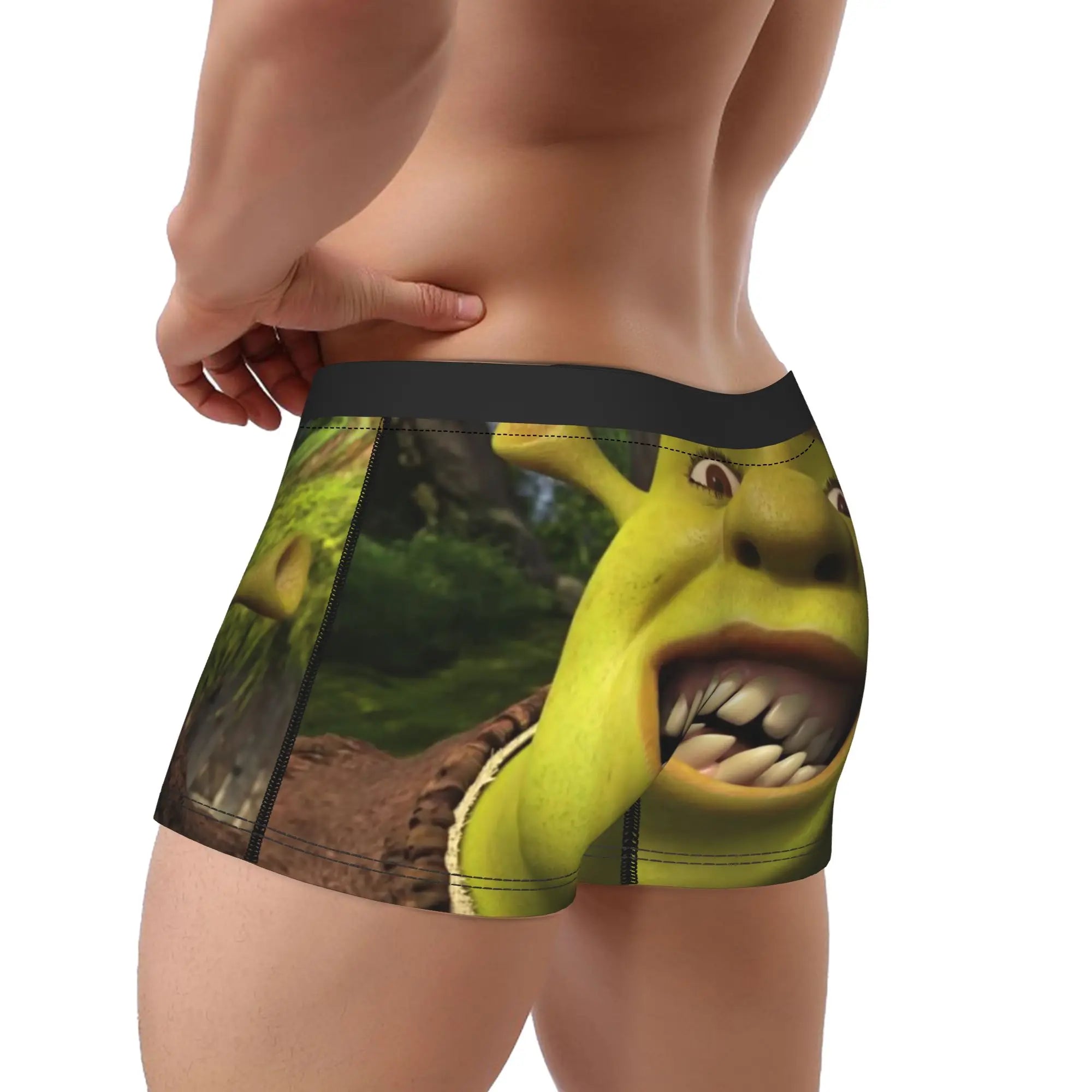 Humor Boxer Shorts for Men Cartoon Breathable Polyester M-XXL