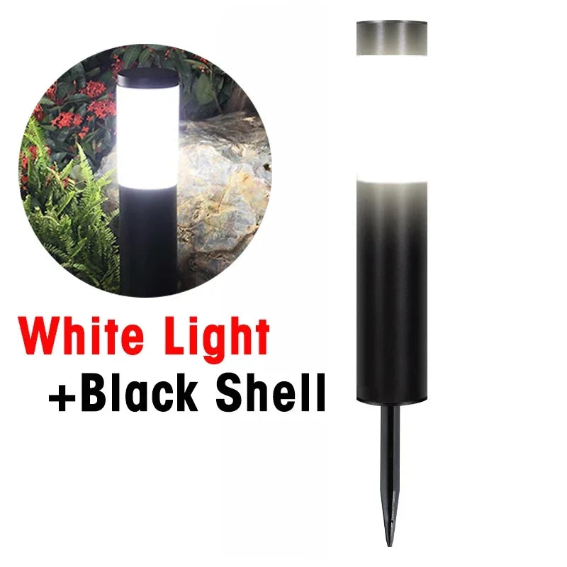 Solar Powered Garden Lights Contemporary Stainless Steel Design