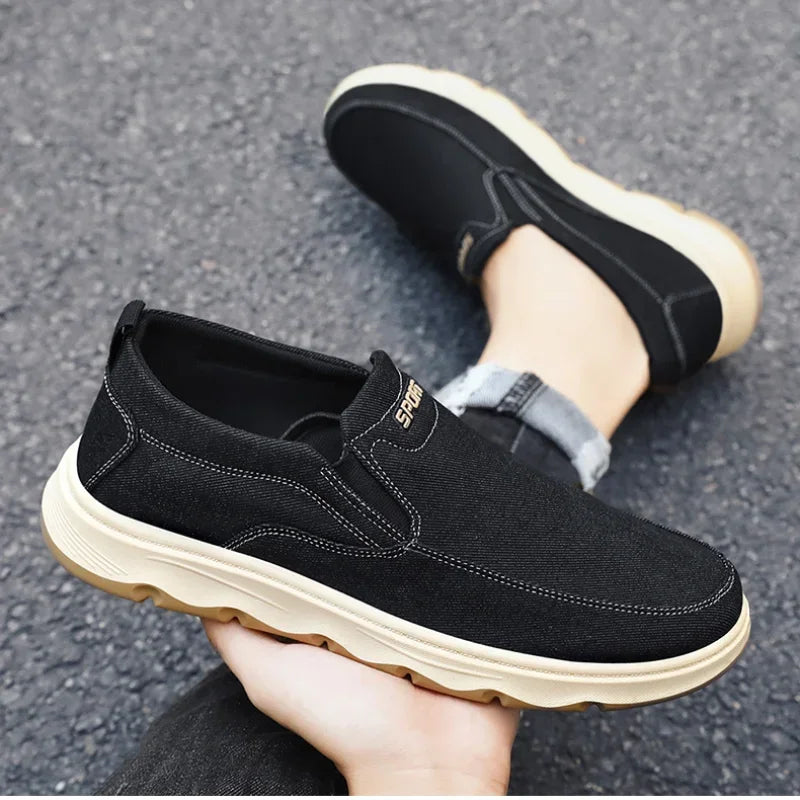 Men's Casual Slip-On Loafers in Canvas for Autumn 2025