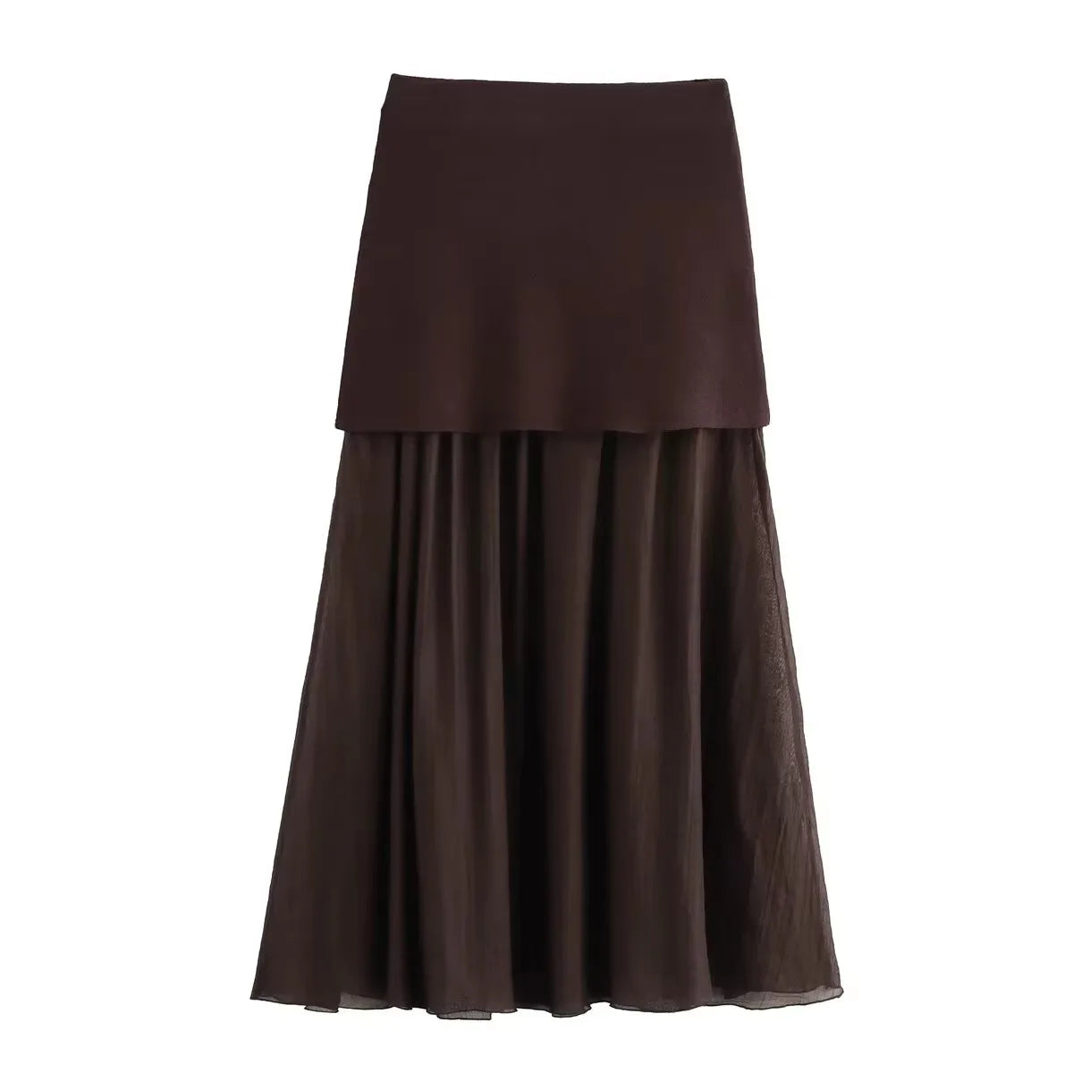 HH Womens Elegant Solid Long Skirt High Waist Beachwear
