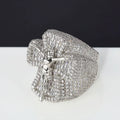 ESKEEm Silver Gold Color Hip Hop Cross Jesus Ring for Men