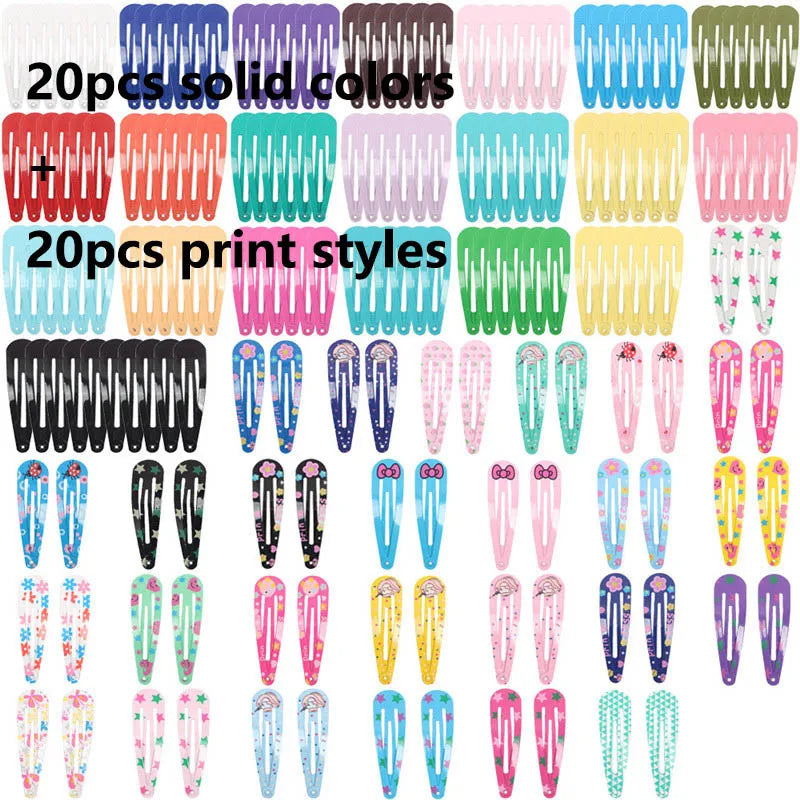 Cute Cartoon Hairpins for Girls 40Pcs Alloy Accessories