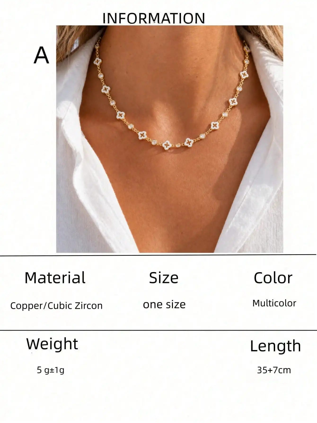 Stainless Steel Flower Necklace for Women - Everyday and Party Wear