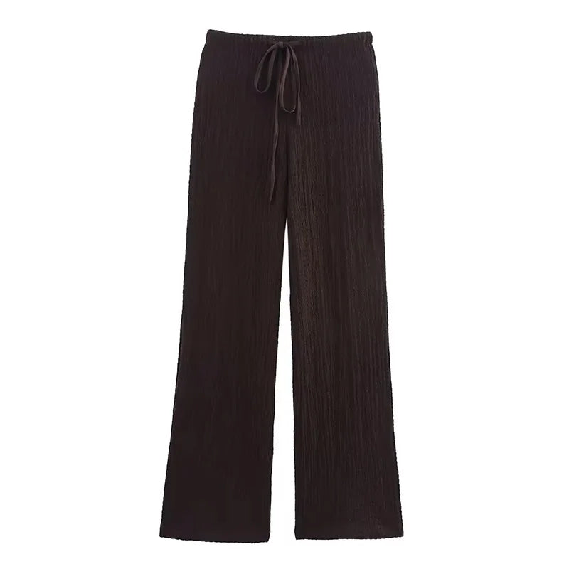 Chic DUOPERI Women Textured 2 Piece Office Set with Vest and Trousers