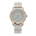 Luxury Women's Quartz Leather Watch with Alloy Case