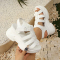 Women High Heels Sandals Summer Roman Style Wedge Shoes for Women with Waterproof Platform Sandals Woman Sandalias De Mujer