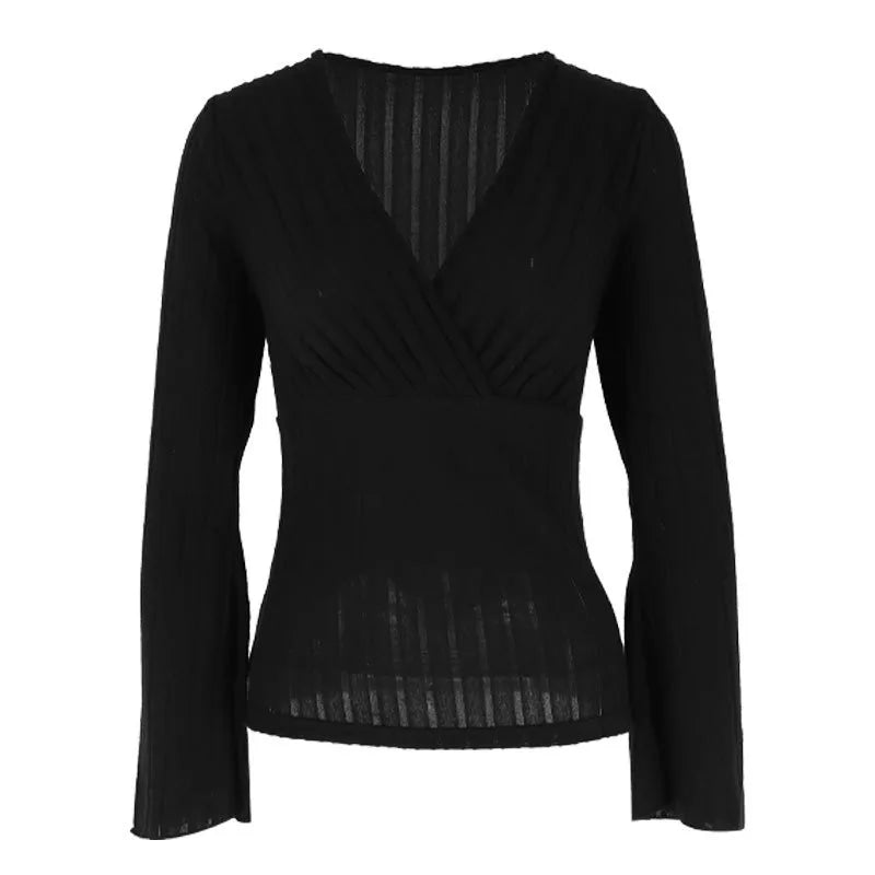 Tops for Woman Clothing Shoujo Clothes Women Women's Cropped Long Sleeve T-shirt Longsleeve Female Top T-shirts Pulovers Tees