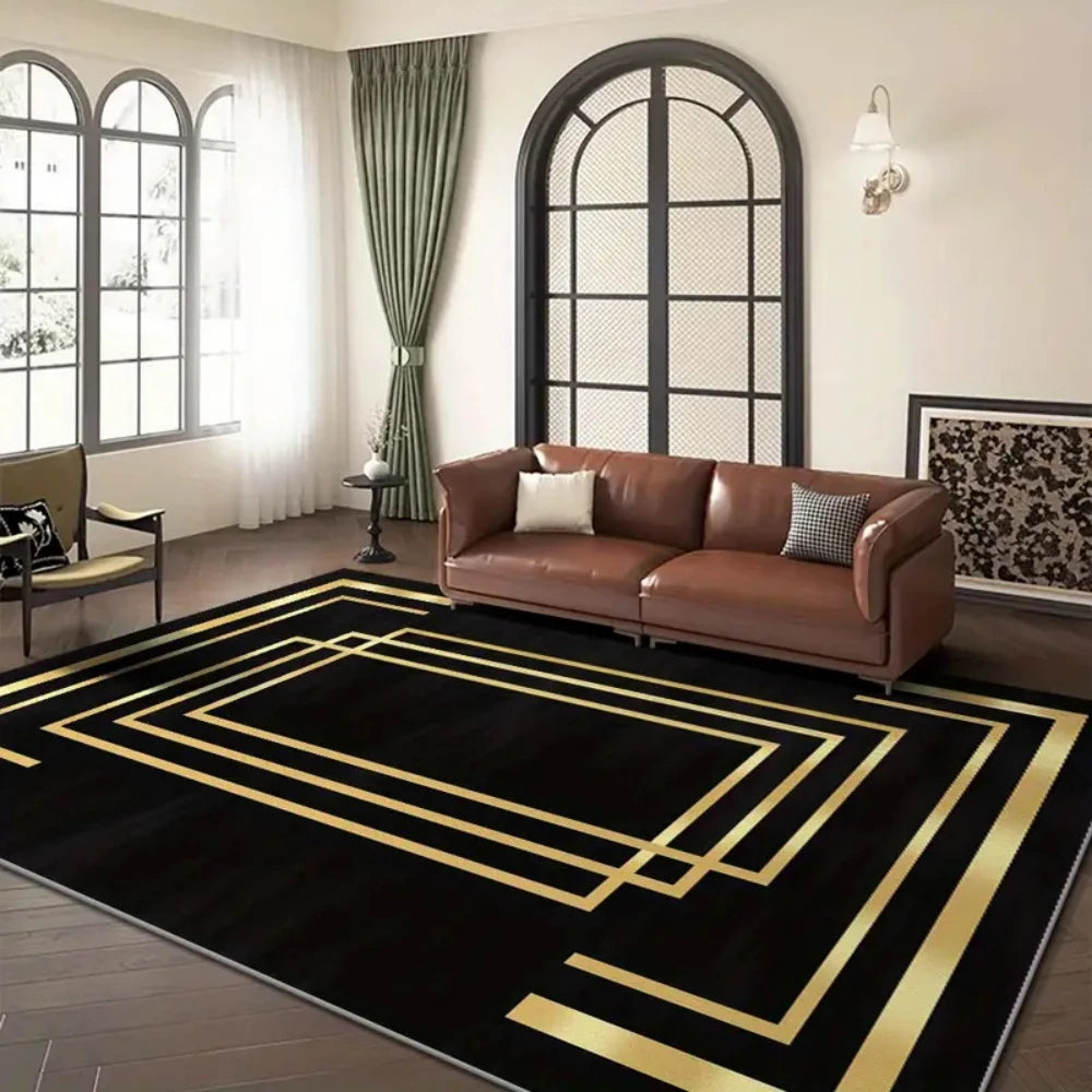 Durable Non Slip Living Room Carpet Soft Polyester Rug