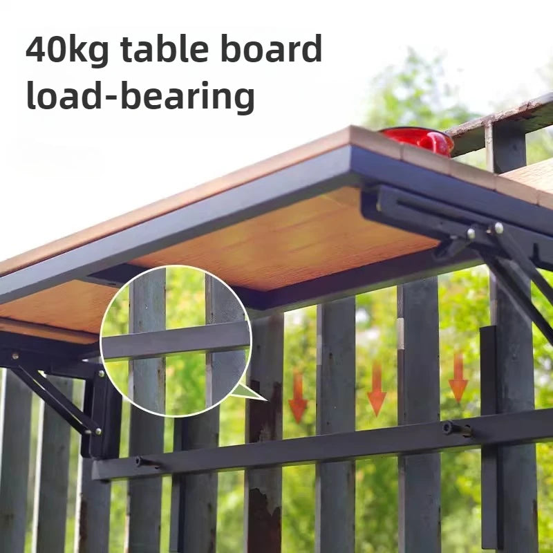 Portable Wooden Folding Outdoor Table for Balconies and Camping
