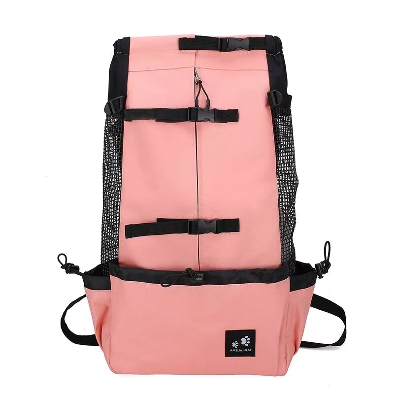 Durable Adjustable Nylon Pet Carrier Backpack for Medium Dogs