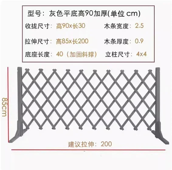 Expandable Spruce Wood Fence Indoor Outdoor Pet Barrier Garden Divider