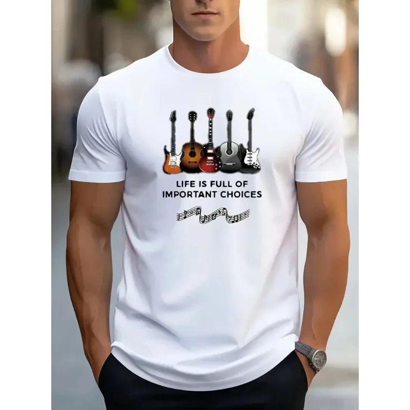 Men's Casual Short-Sleeved Graphic T-Shirt for Streetwear
