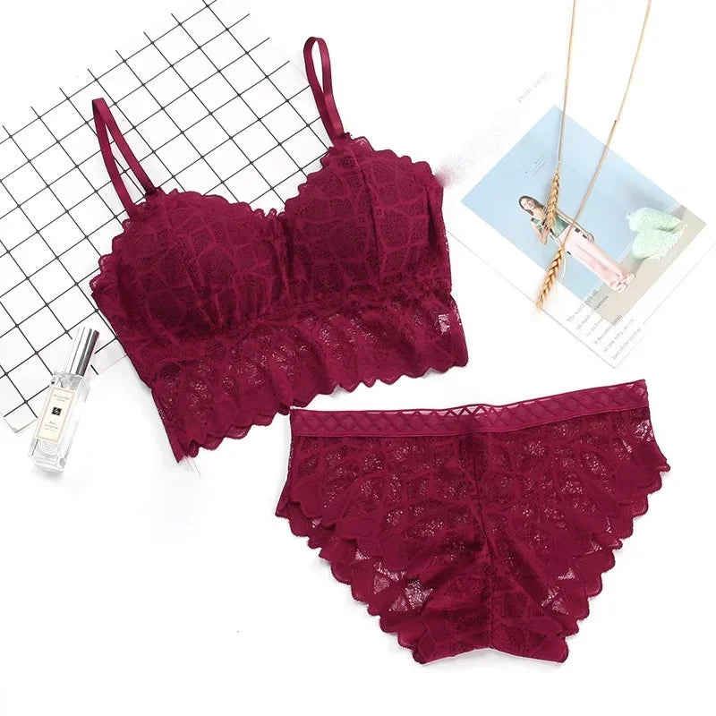 Lace Push-up Bra and Panty Set for Women by MALEY LifeStyle