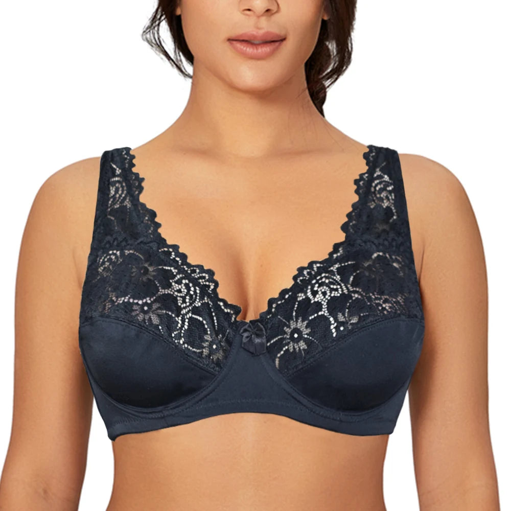 MELIYUU Sexy Lace Underwire Bra for Plus Size Women