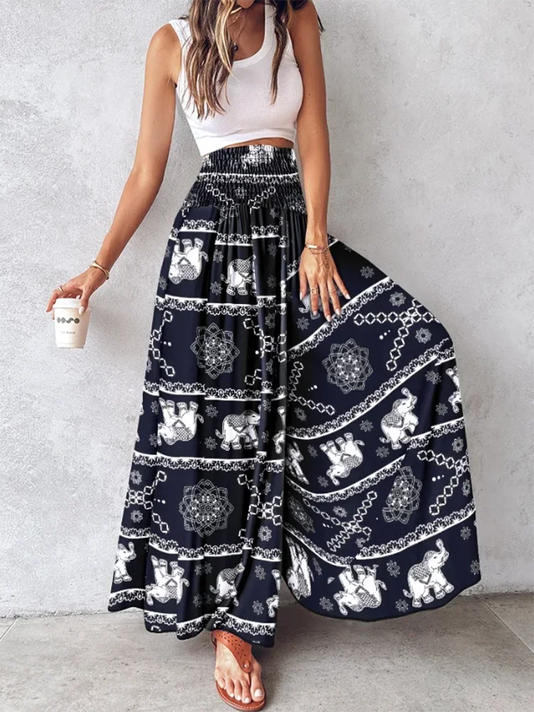 Women's Tie Dye Wide Leg Pants for Autumn Fashion