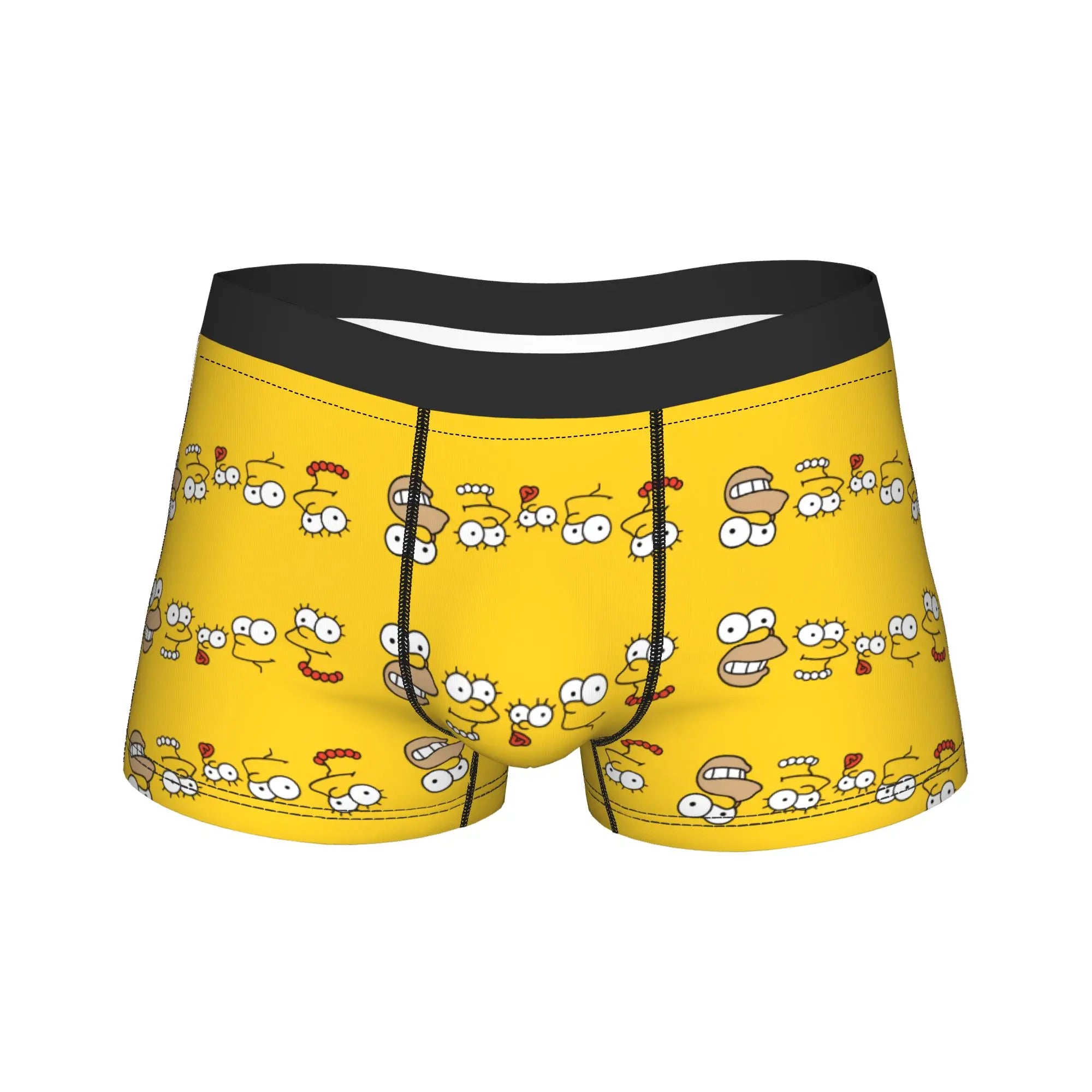 S-Simpsons Family Cartoon Characters Men's Boxer Shorts Plus Size