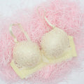 Push Up Lace Bra for Women with Back Closure and Underwire