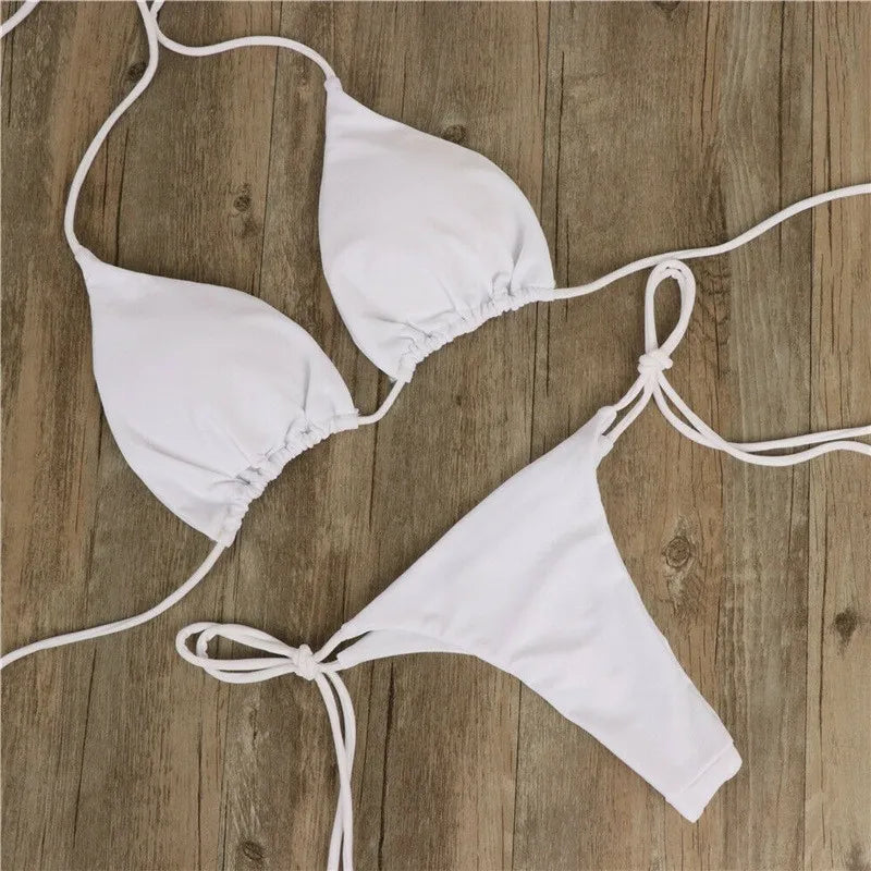 Women Sexy Bikini Set Push-up Padded Bra Two Piece Swimwear