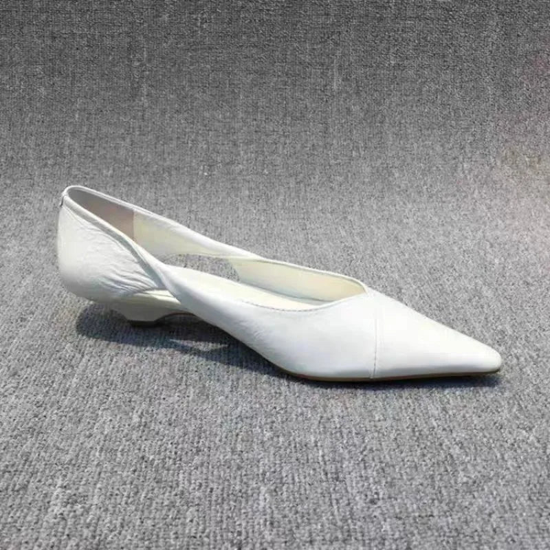 Elegant Blue Slip-On Moccasins for Women with Low Heel