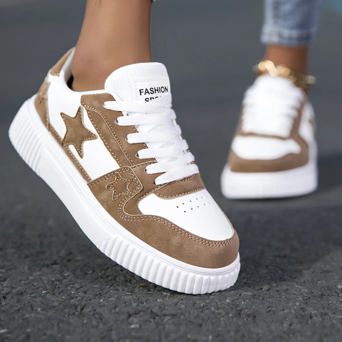 Comfortable Lace-Up Walking Sneakers for Women