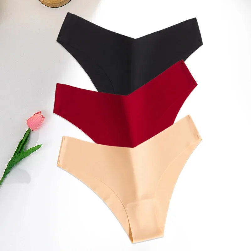 WarmSteps Women's Seamless G-String Panties 3Pcs Set