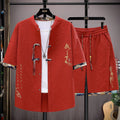 Men's Casual Summer Sportswear Set in Cotton and Polyester