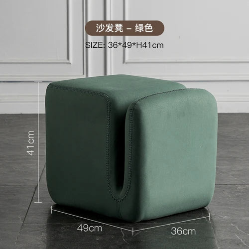 Nordic Fabric Ottoman Stool for Living Room and Hallway