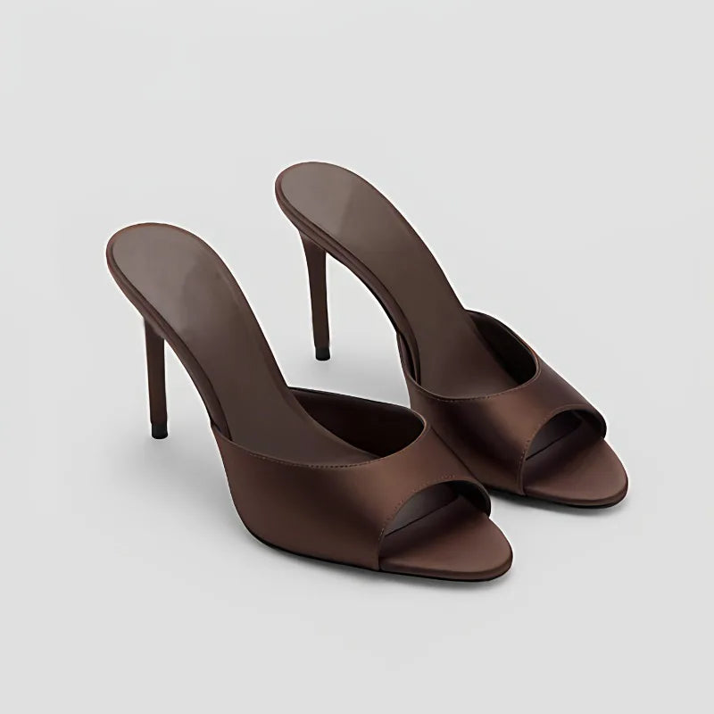Satin Open Toe High Heel Sandals for Women by LUHUACUN