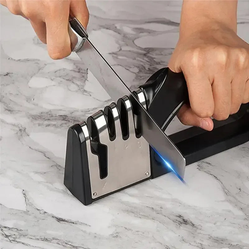 Portable 4 Segment Knife Sharpener for Kitchen Use