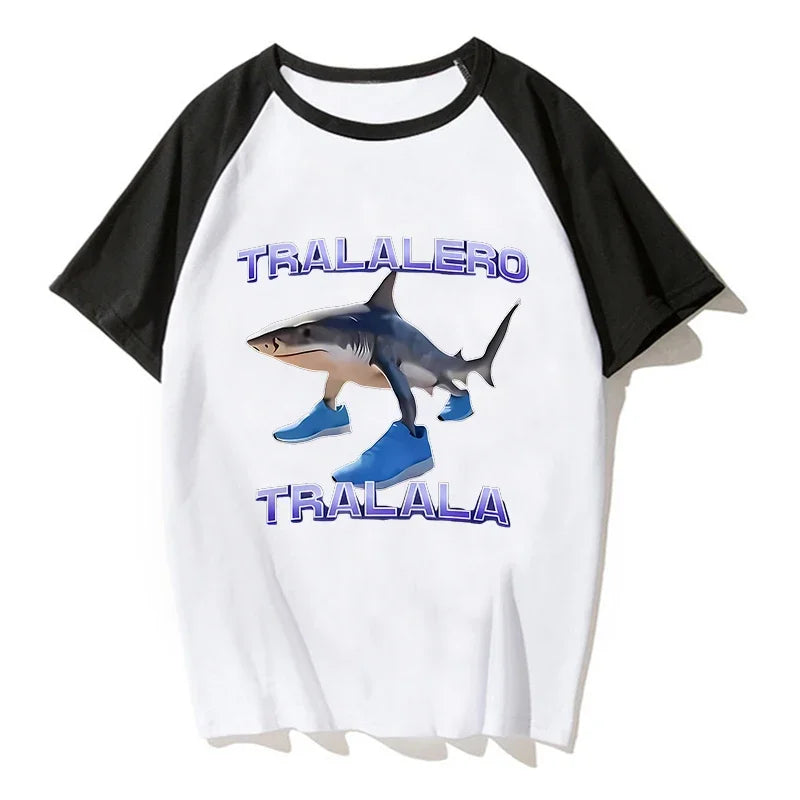 Kawaii Brainrot T-Shirt for Kids with Animal Print