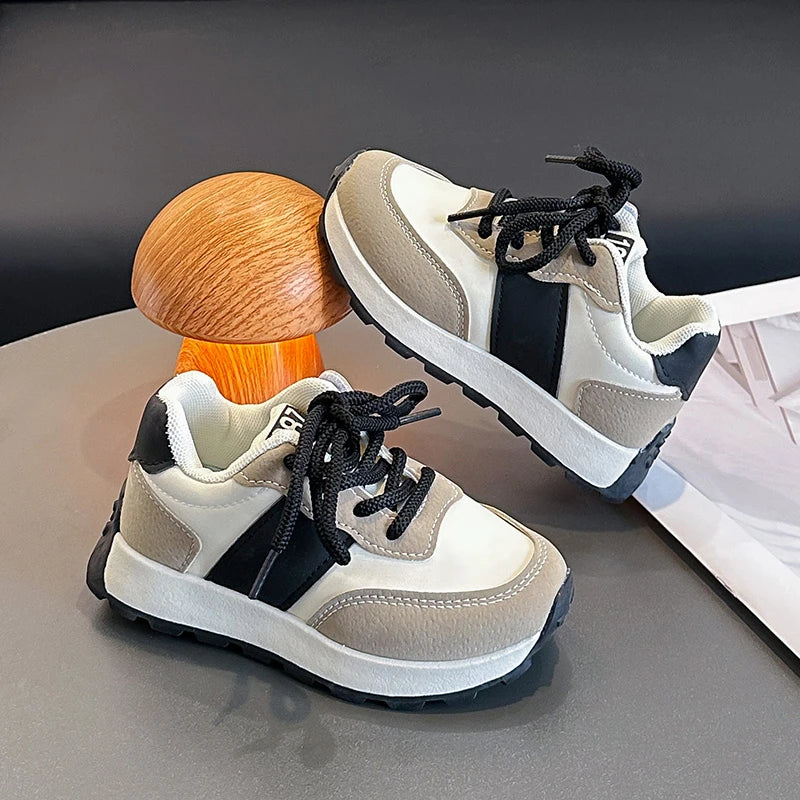 Soft Microfiber Casual Sneakers for Kids 4-6 Years