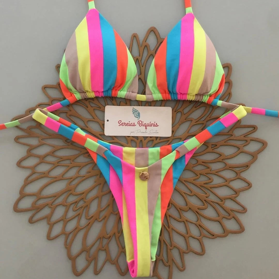 2026 Polyester Sexy Brazilian Bikini Set for Women