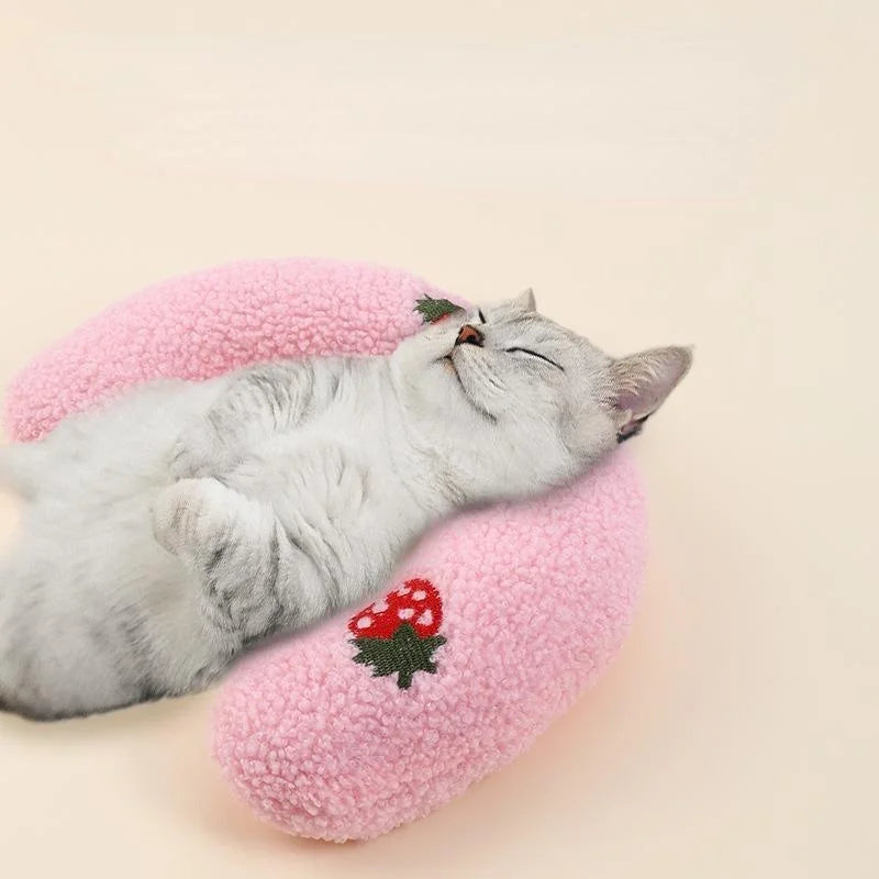 Soft U-shaped Cat Pillow Pet Toy for Cats and Puppies