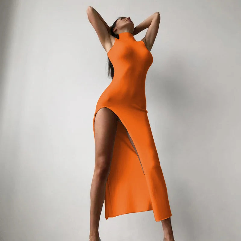 Y2k Sleeveless Bodycon Maxi Dress for Women by ZZSYKD
