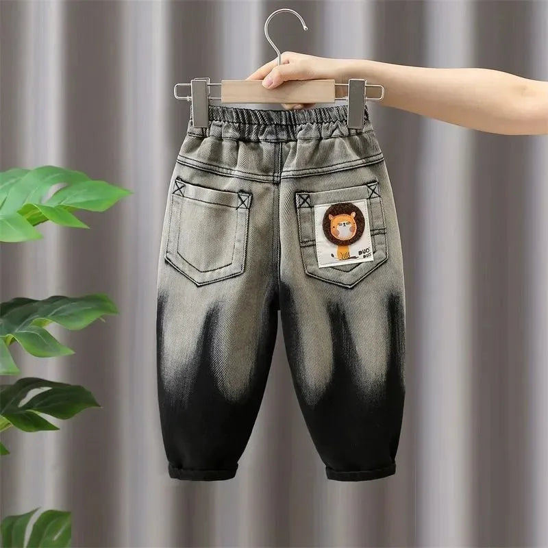 Casual Baby Boy Jeans for 4-6 Years with Elastic Waist