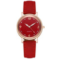Elegant Women's Quartz Watch with Leather Band and Luminous Dial